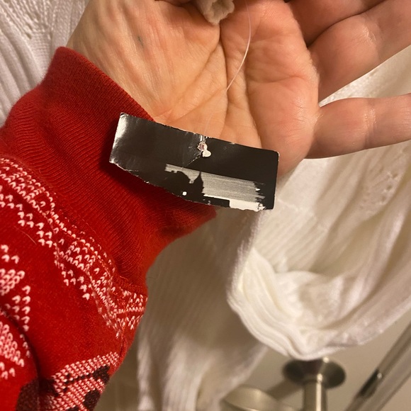 NWT Liz Claiborne AXCESS L Sweater Pullover Knit White V-neck Large Lg - Picture 6 of 7